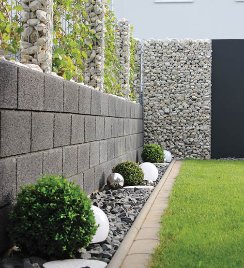 modern garden of the house