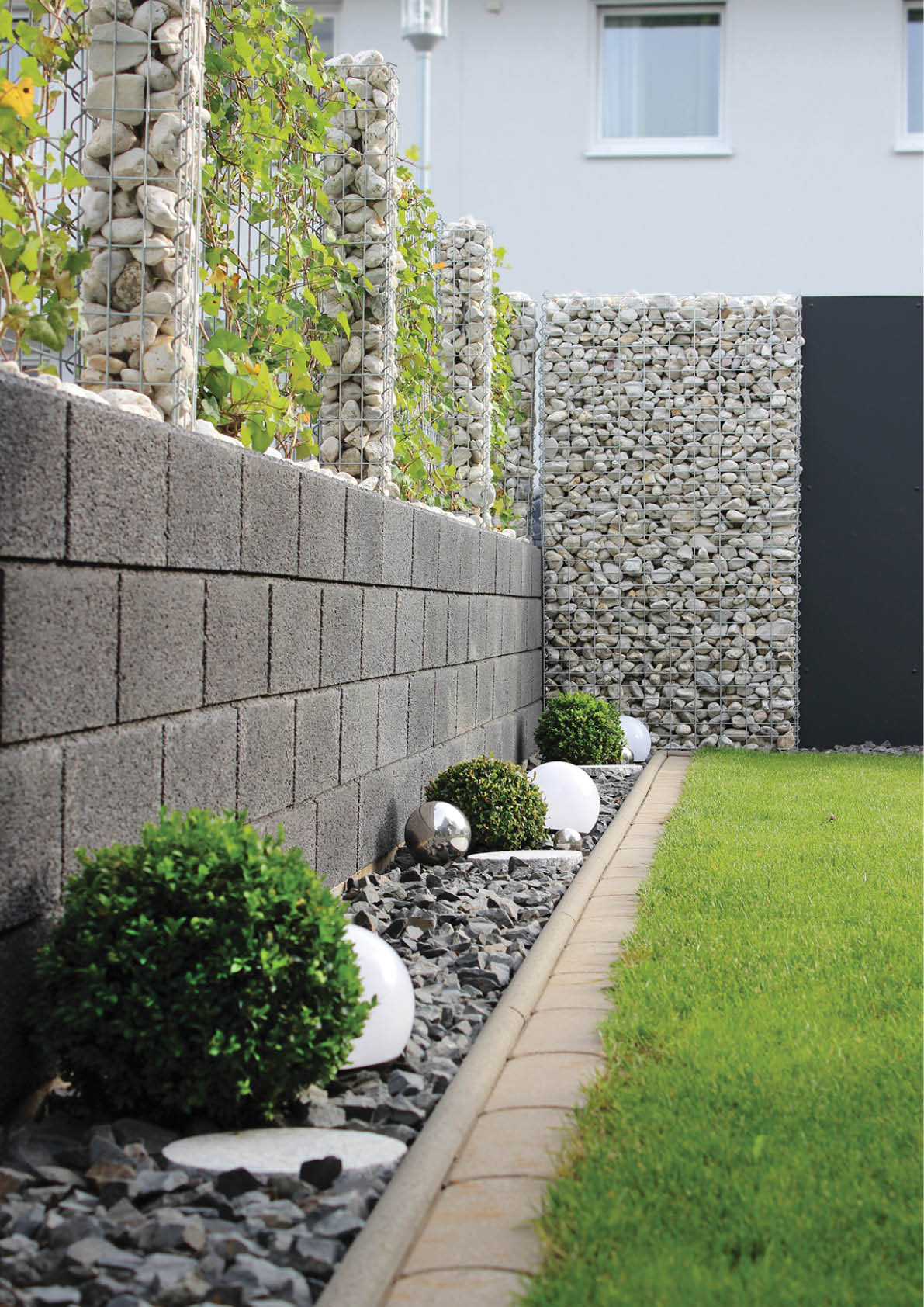 modern garden of the house