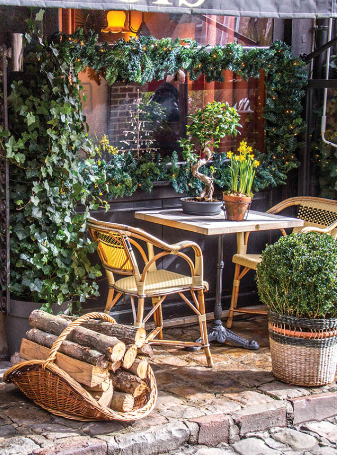 Small Cafe with basket chairs