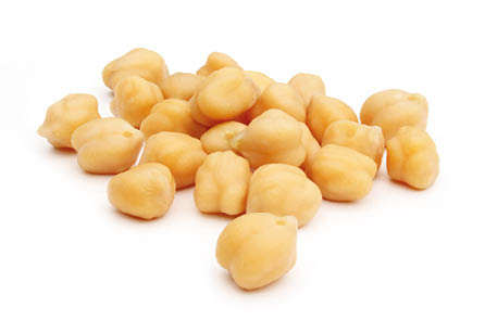 Chickpeas isolated on white background
