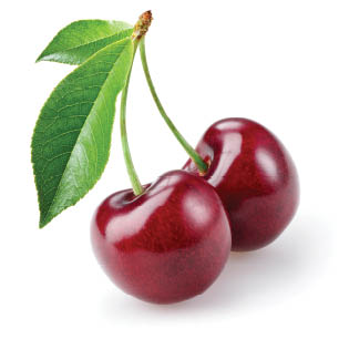 Cherry isolated on white background