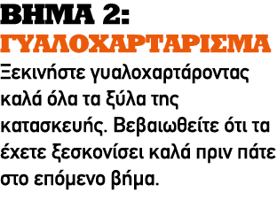 ΒΗΜΑ 2: ΓΥΑΛΟΧΑΡΤΑΡΙΣΜΑ Ξεκινήστε γυαλοχαρτάροντας καλά όλα τα ξύλα της κατασκευής. Βεβαιωθείτε ότι τα έχετε ξεσκονίσ...