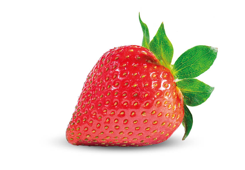 Ripe red strawberry on a white background isolate