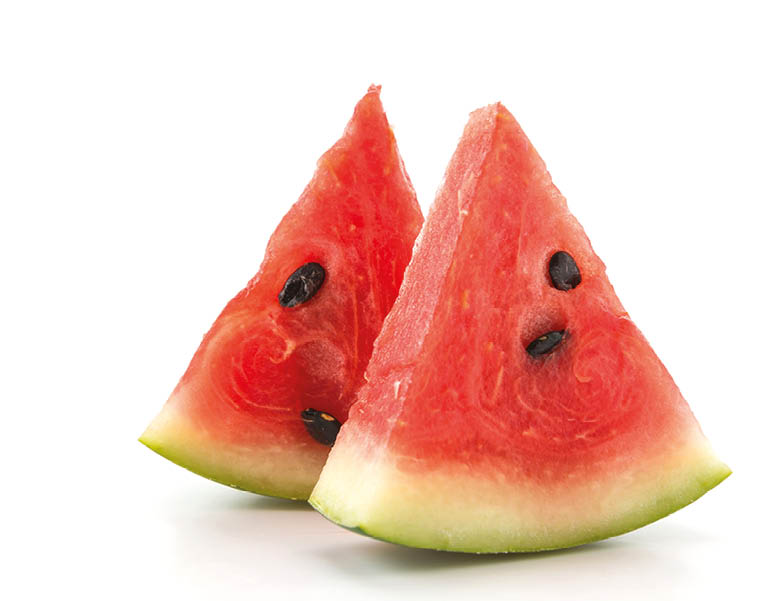 fresh watermelon on white background