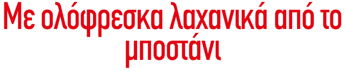 Με ολόφρεσκα λαχανικά από το μποστάνι