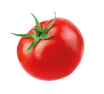 Fresh juicy red Tomato isolated on white background. Clipping path.