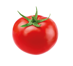 Fresh juicy red Tomato isolated on white background. Clipping path.